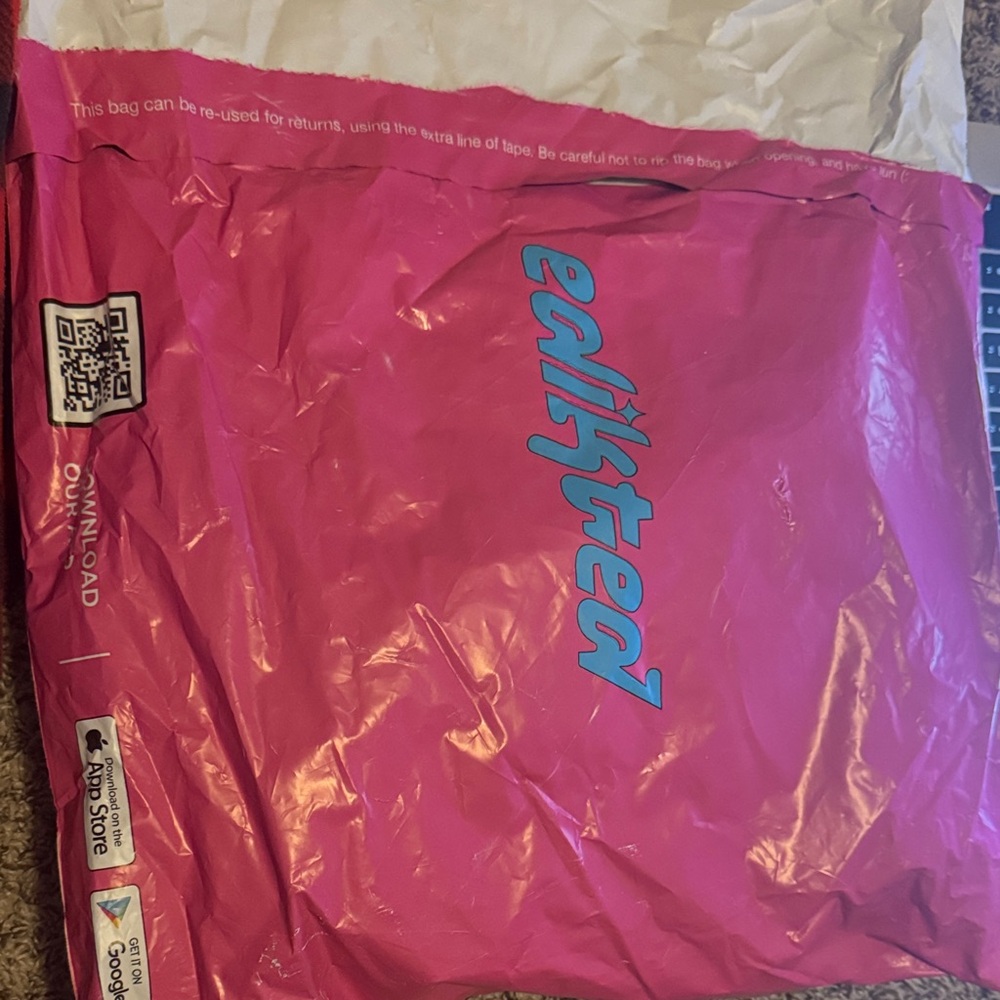 Edikted Peggy stripped zip up hoodie